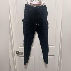 h&m Womens small black cargo pants USED